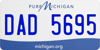MI license plate DAD5695
