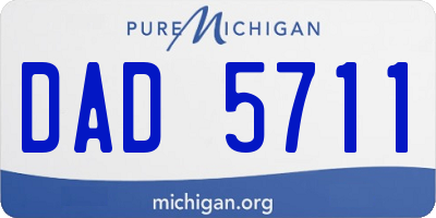 MI license plate DAD5711