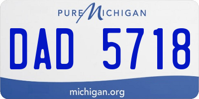 MI license plate DAD5718