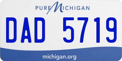 MI license plate DAD5719