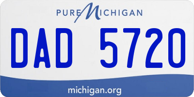 MI license plate DAD5720
