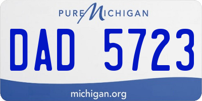 MI license plate DAD5723
