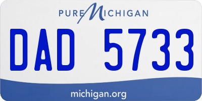 MI license plate DAD5733