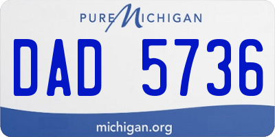 MI license plate DAD5736