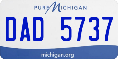 MI license plate DAD5737