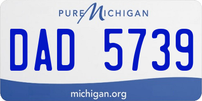 MI license plate DAD5739
