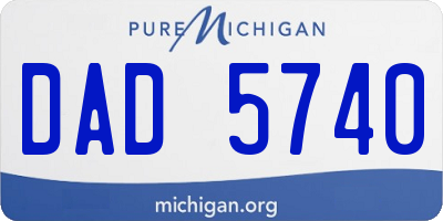 MI license plate DAD5740