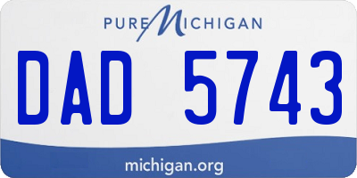 MI license plate DAD5743