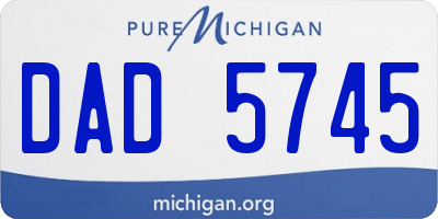 MI license plate DAD5745