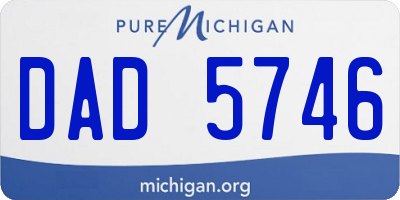 MI license plate DAD5746
