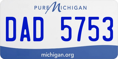 MI license plate DAD5753