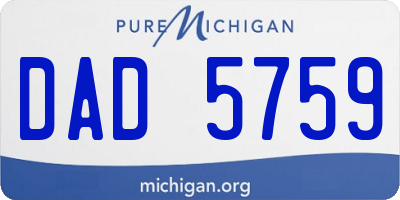 MI license plate DAD5759