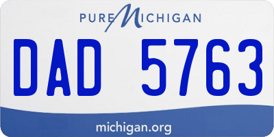 MI license plate DAD5763