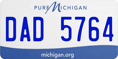 MI license plate DAD5764