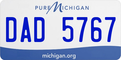 MI license plate DAD5767
