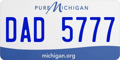 MI license plate DAD5777