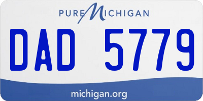 MI license plate DAD5779