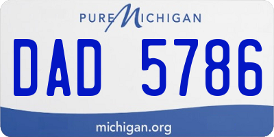 MI license plate DAD5786