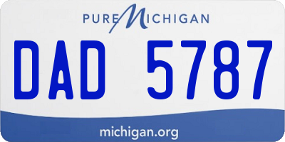 MI license plate DAD5787