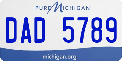 MI license plate DAD5789