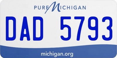 MI license plate DAD5793