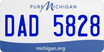 MI license plate DAD5828