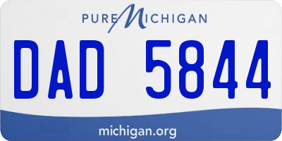 MI license plate DAD5844