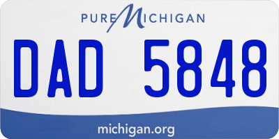 MI license plate DAD5848