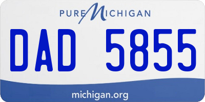 MI license plate DAD5855