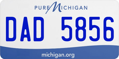 MI license plate DAD5856
