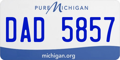MI license plate DAD5857