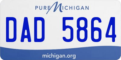 MI license plate DAD5864
