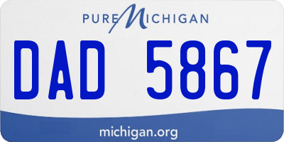 MI license plate DAD5867