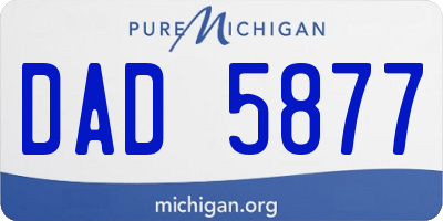 MI license plate DAD5877