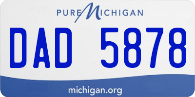 MI license plate DAD5878