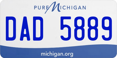 MI license plate DAD5889