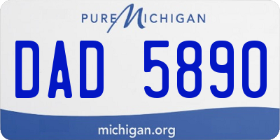 MI license plate DAD5890