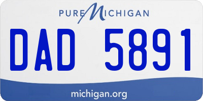 MI license plate DAD5891