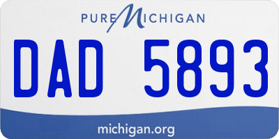 MI license plate DAD5893