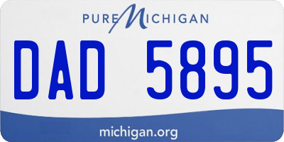 MI license plate DAD5895