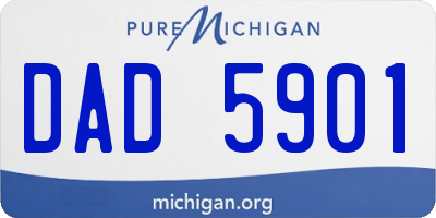 MI license plate DAD5901