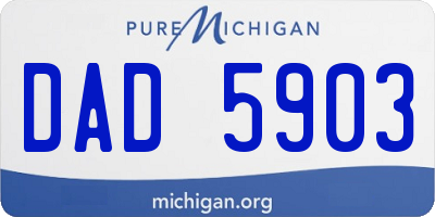 MI license plate DAD5903