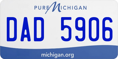 MI license plate DAD5906