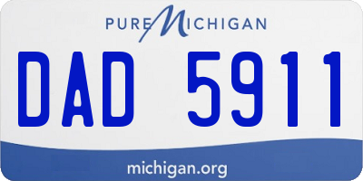 MI license plate DAD5911