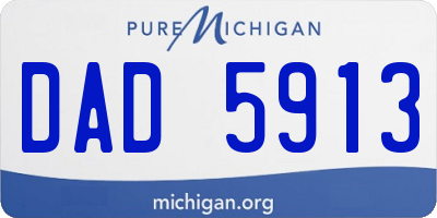 MI license plate DAD5913