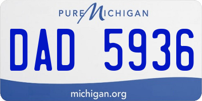 MI license plate DAD5936