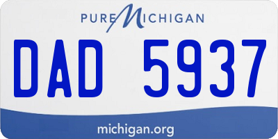 MI license plate DAD5937