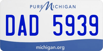 MI license plate DAD5939
