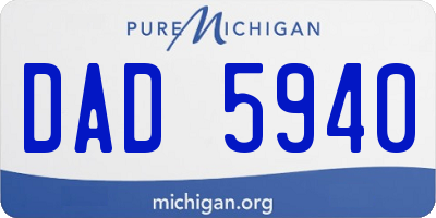 MI license plate DAD5940