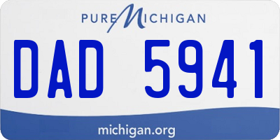 MI license plate DAD5941